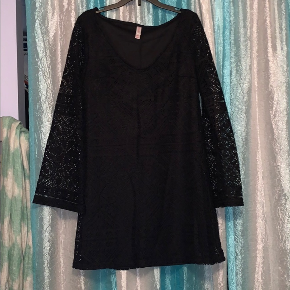 Black Lace Long Sleeve Xhilaration Dress